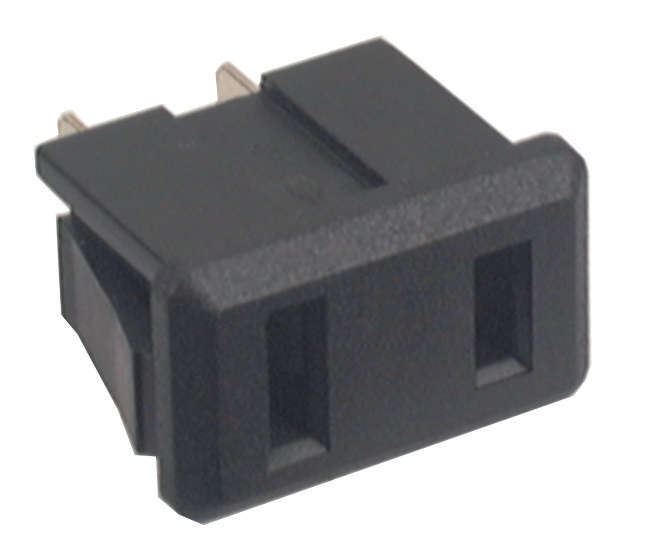 SOCKET AC FLAT 2-PIN P/MNT AMERICAN K2513