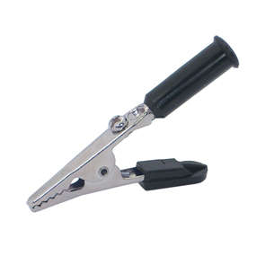 CROCODILE CLIP BLACK WITH 4mm BANANA SOCKET ENTRY K267C-BK