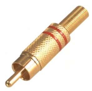 PLUG RCA IN-LINE GOLD-METAL RD K29522RD-5MM