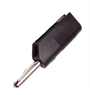 PLUG BANANA 4mm BLK RET TOP-ST K296098 BK  *D*