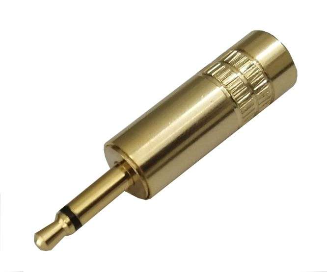 PLUG 3.5mm MONO MINI NO/SLV GP GOLD PLATED K304