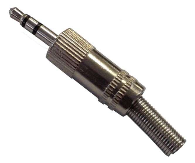 3.5mm STEREO PLUG METAL WITH COIL SLEEVE 210732