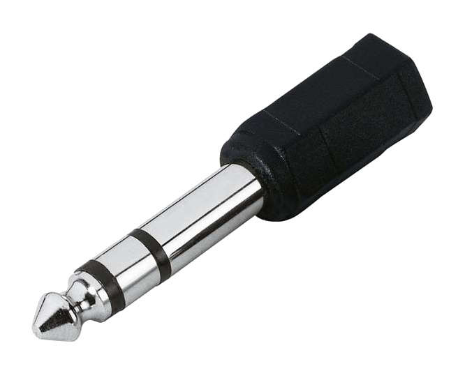 ADAPTER 6.3mm PLUG STEREO - 3.5mm SOCKET K306B
