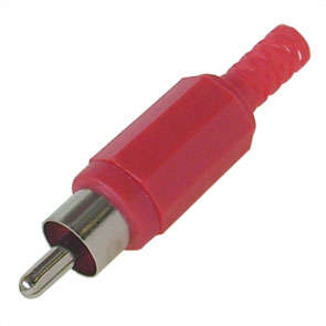 PLUG RCA STR RED W/SLEEVE  K312A-RD