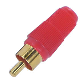 PLUG RCA STR RED GOLD PL. K312Z-RD