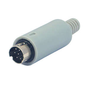 PLUG MINI-DIN 8-P GY K3164H  K3164H