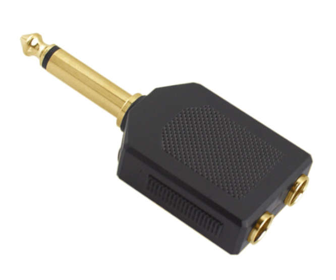 MONO 6.3mm ADAPTOR PLUG TO DUAL SOCKET K3250