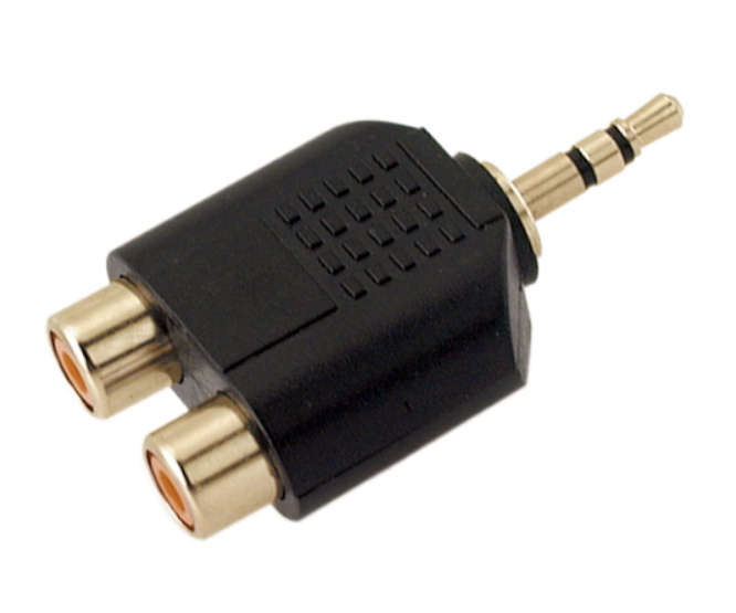 ADAPTER 3.5 PLUG STEREO - 2xRCA SOCKET K326031