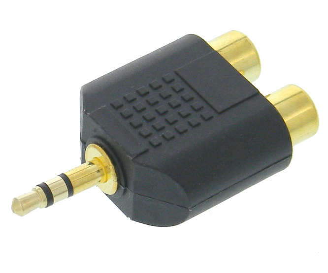 ADAPTER 2.5mm PLUG STEREO - 2xRCA SOCKET K326046