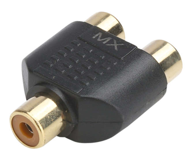 ADAPTER RCA SOCKET - 2xRCA SOCKET GOLD K326061