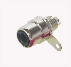 SOCKET RCA P/MNT BLACK K365-BLK