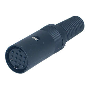 SOCKET DIN 13P IN-LINE W/SLEEVE K36921