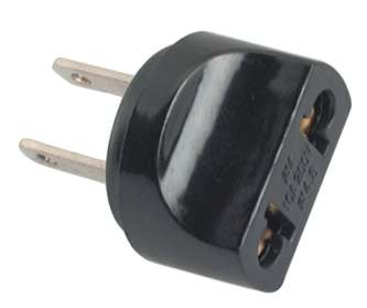 ADAP M/PLUG 2P FLAT-ROUND K3766