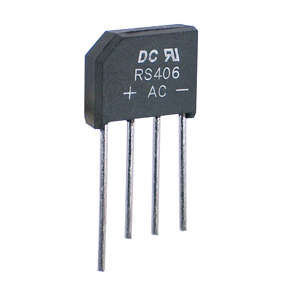DIODE BRIDGE RECTIFIER SIL +AA- 500V 4A RS405