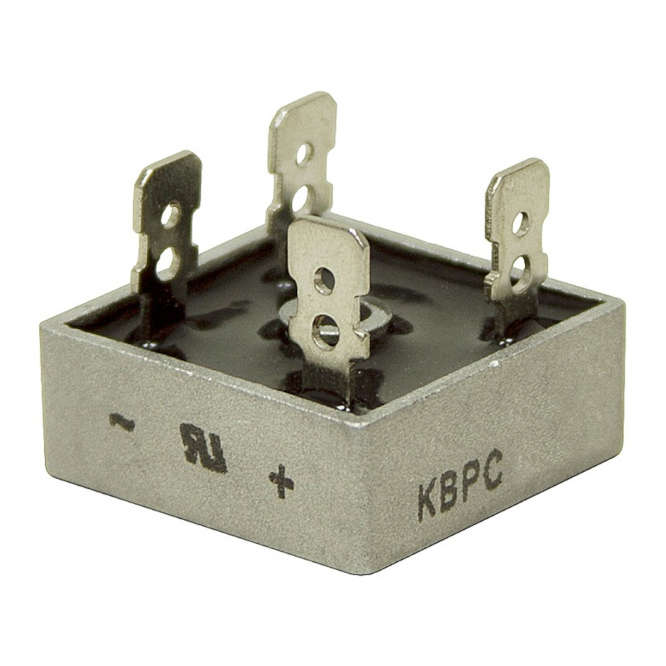 DIODE BRIDGE RECTIFIER SQUARE ALUMINIUM 600V 25A KBPC2506