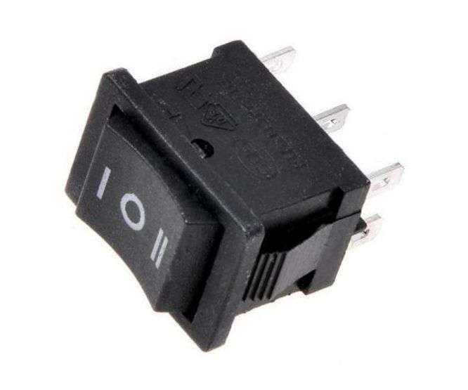 ROCKER SWITCH MINI DPDT ON-OFF-ON 19x13  KCD1-1-203 / 170793