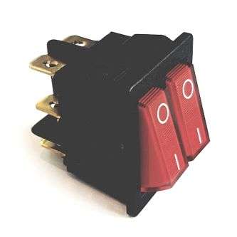 ROCKER SWITCH DPST ILLUMINATED RED 15A 250V  KCD2-4-2101N / 170329