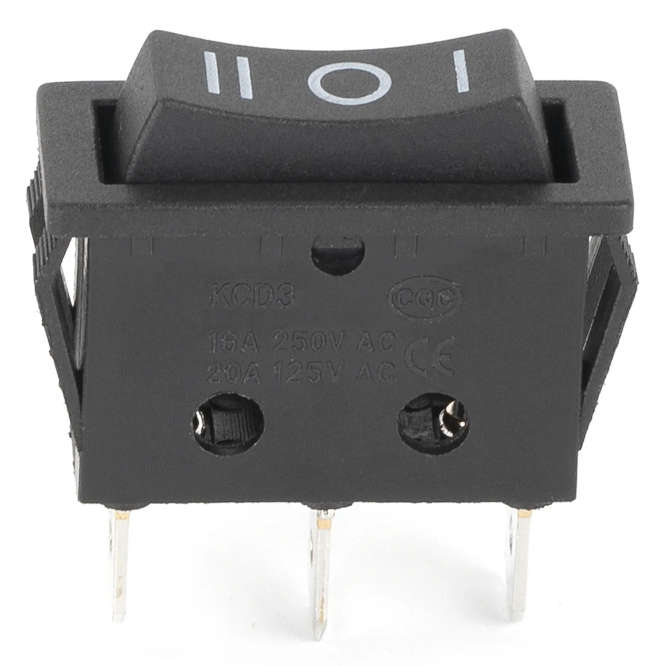 ROCKER SWITCH SPDT (ON)-OFF-(ON) 16A 250VAC KCD3-4-123