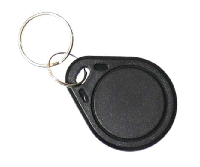 KEYCHAIN / FOB RFID TAG 125KHz BLACK 32x40mm - DEBULK KF-TK4100-125KHz-BLK