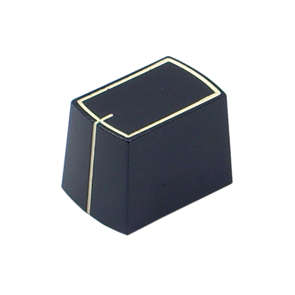 KNOB SLIDE RECT 4MM BK