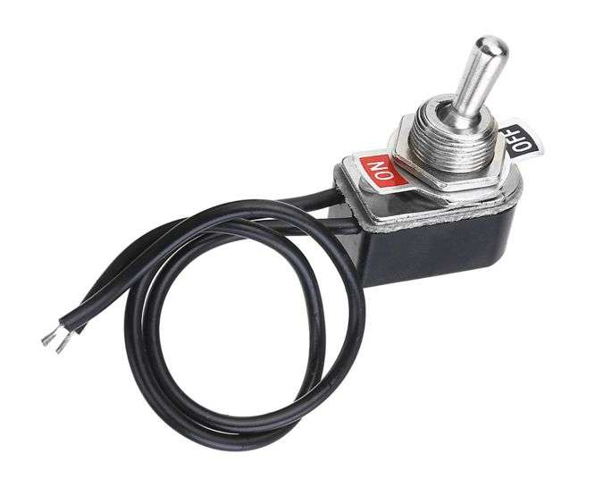 TOGGLE SWITCH SPST ON-OFF PANEL MNT WITH WIRE LEADS KNS-1