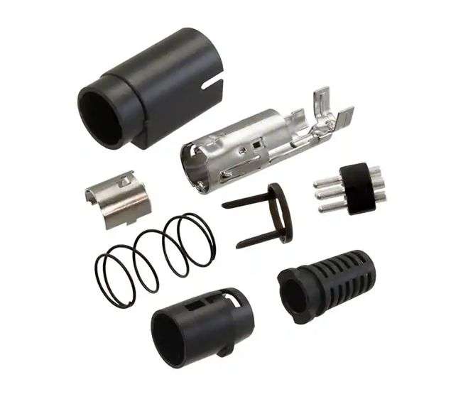 PLUG CIRCULAR IN-LINE 4W 6mm TAIL UNASSEMBLED  KPPX-4P / 210659