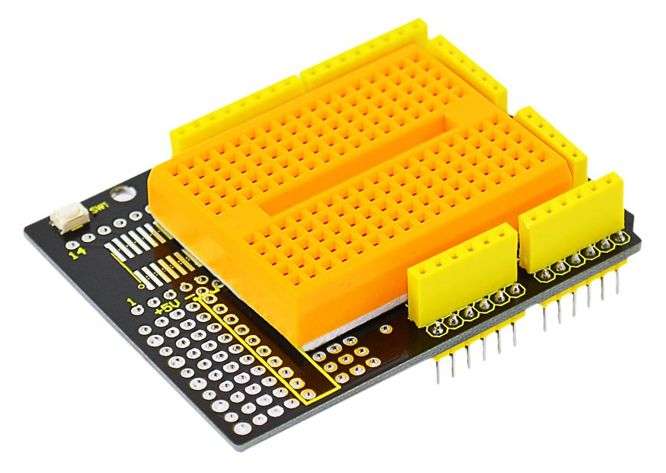 PROTOTYPING SHIELD FOR ARDUINO WITH BREADBOARD KS0003
