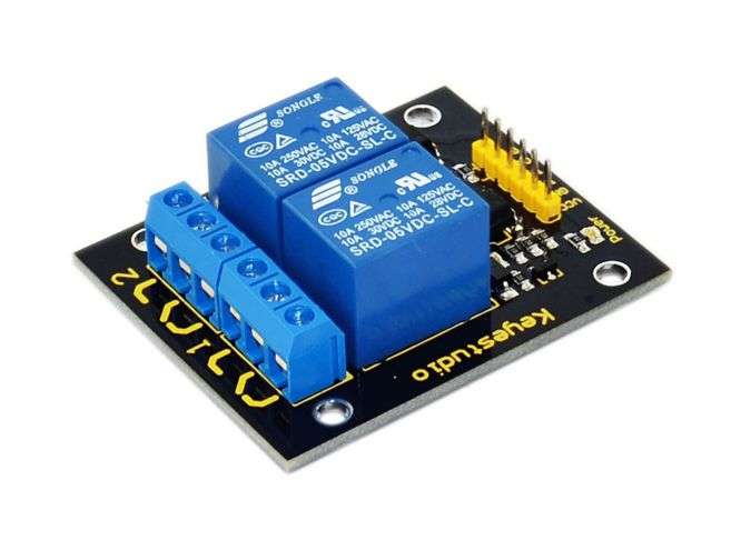 2-CH RELAY 5V COIL; MODULE FOR ARDUINO  KS0057-5VDC