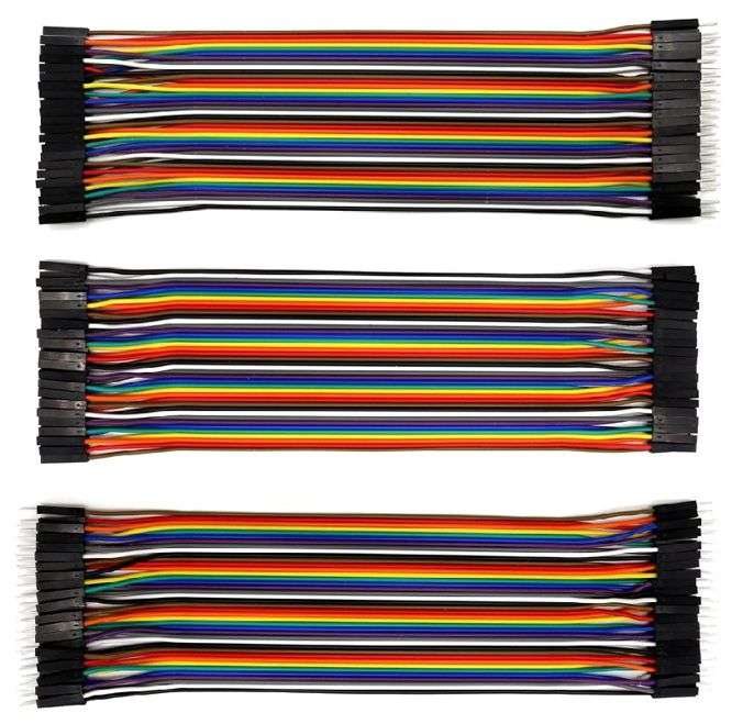 JUMPER WIRES ASSORTMENT 200mm (F-F F-M M-M)  KS0325