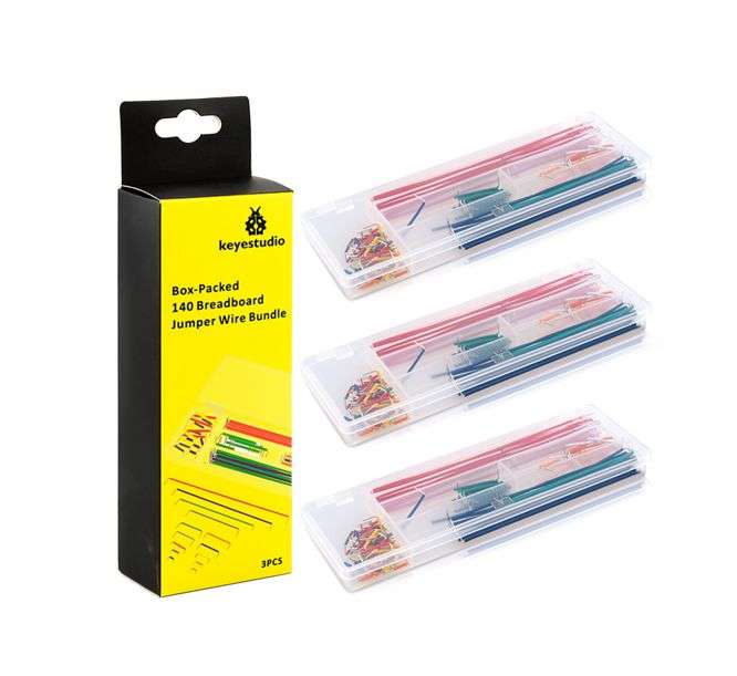 140PCS ASSORTMENT OF BREADBOARD JUMPER WIRES KS0334