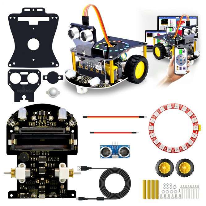 MINI SMART ROBOT CAR KIT V2 - NEEDS MICRO:BIT MAIN BOARD KS0426