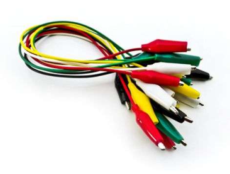 CROCODILE CLIP LEAD SET VARIOUS COLOURS-10 LEADS   L410