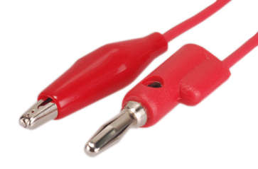 LEAD BANANA PLUG-CROC RED  L4139-X1 RED