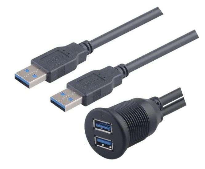 DUAL P/M USB3.0 SOCK TO DUAL USB PLUGS 1M LONG  LBSC 2 / 190489