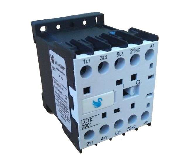 AC CONTACTOR 9A 24VAC COIL 3P, 3-NO & 1-N.C AUX LC1-K0901-24VAC