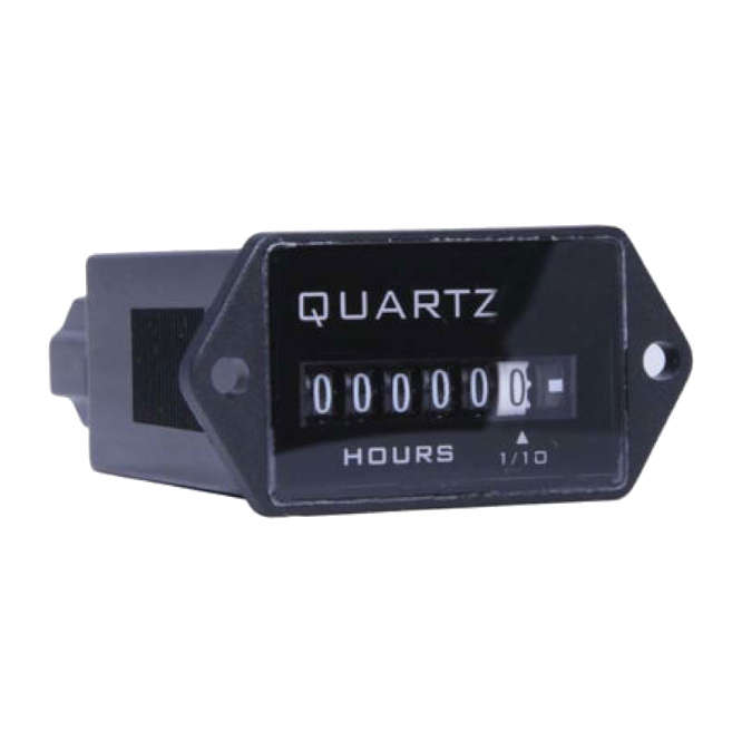 HOUR METER RECTANGULAR MOUNT 2 HOLE BEZEL 10-80VDC LD12F1