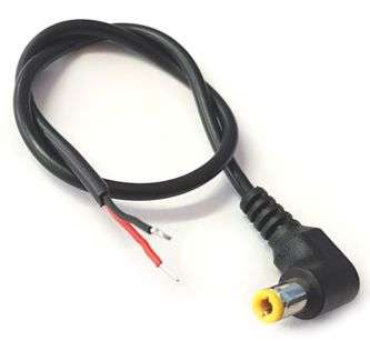 2.5mm DC SOCKET IN-LINE OPEN END LEAD R/A   170126