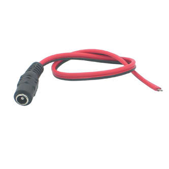 2.5mm DC PLUG IN-LINE OPEN END LEAD STRAIGHT   180349