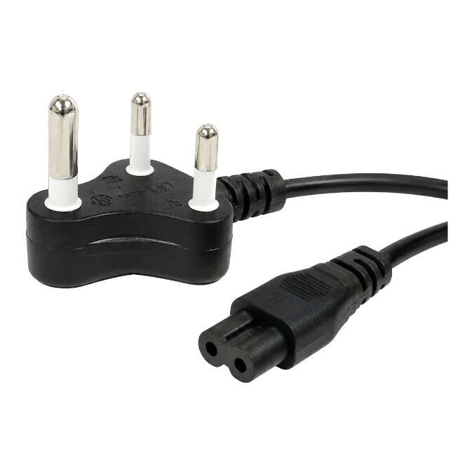 LEAD FIG8 SOCKET - 3P PLUGTOP 15A 1.8m BLACK AC-6F85MBK1.8