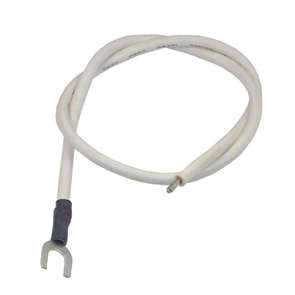 LEAD FORK TERM 4mm 30CM WHITE LEAD-FORK-WT