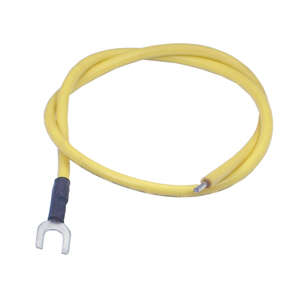 LEAD FORK TERM 4mm 30CM YEL LEAD-FORK-YL