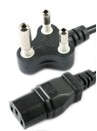 MAINS LEAD PLUG TOP TO IEC SOCKET 1.8M BLACK  16A-CIEC-0.75X3-BK-L:1.800