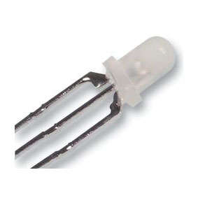 LED 5MM 3PIN CLEAR TO RED & BLUE COM. ANODE  181300