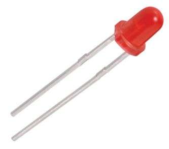 3MM ROUND RED DIFFUSED LED 300mcd  HXS-A304DRR-003 / 180458