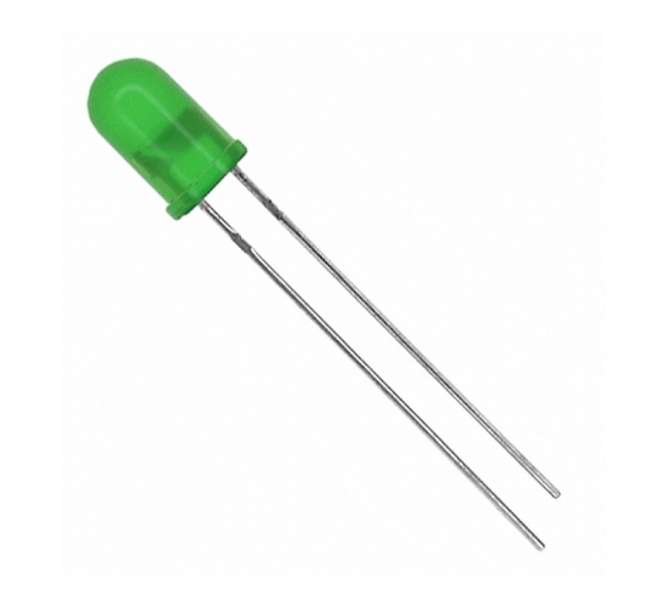 GREEN DIFFUSED LED 5mm ROUND 80mcd 35-DEG  BL-B2134 *D*