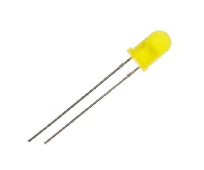 LED 5MM ROUND DI-YL 590nm 700mcd 120-DEG - DEBULK 200631