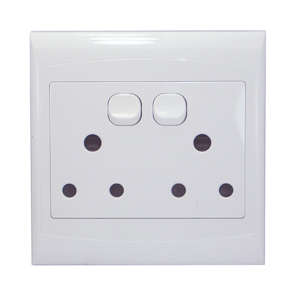 SOCKET AC PLUG 4x4 DOUBLE 16A  GF-SO-P4011