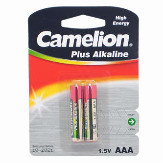 R03/AAA BATTERY 1.5V 2/PACK ALKALINE LR03-BP2