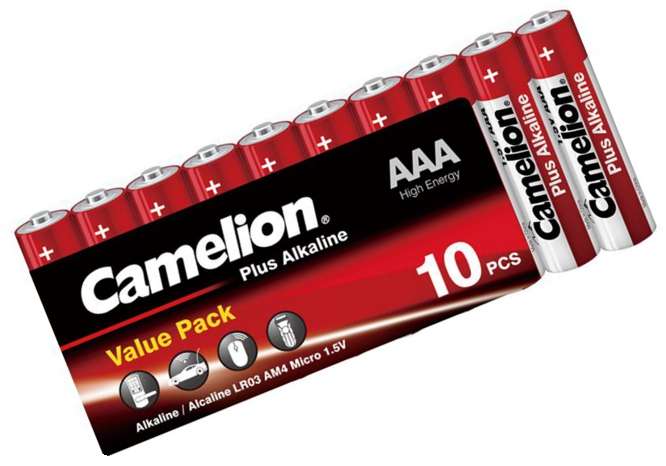 R03=AAA=BATTERY 1.5V 10/PACK; ALKALINE PLUS   LR03-SP10A