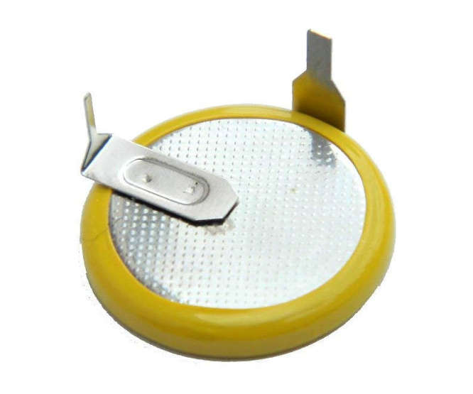 RECHARGABLE LITHIUM COIN BATTERY 3.6V 20mA 20x2 90-DEG 2-PIN PCB LIR2025